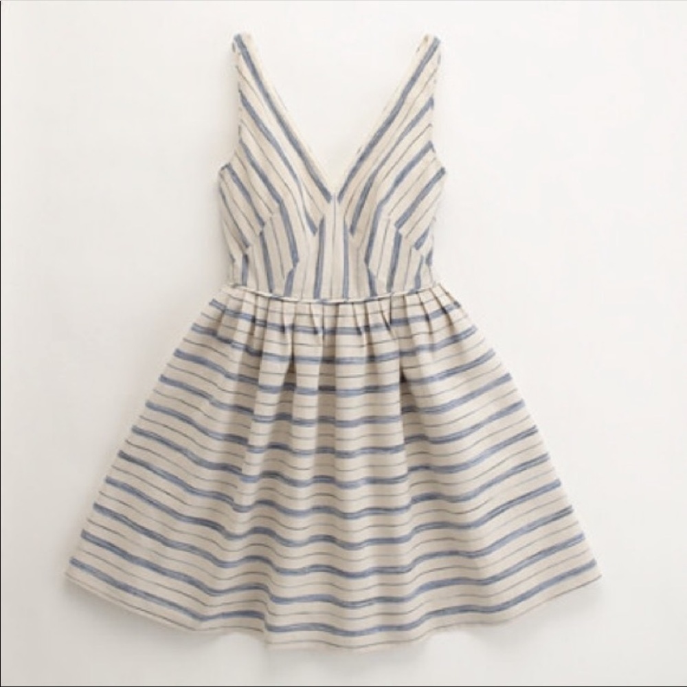 Jcrew Factory indigo stripe dress